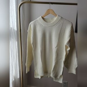 NWT - White Knit Sweater, Size Small